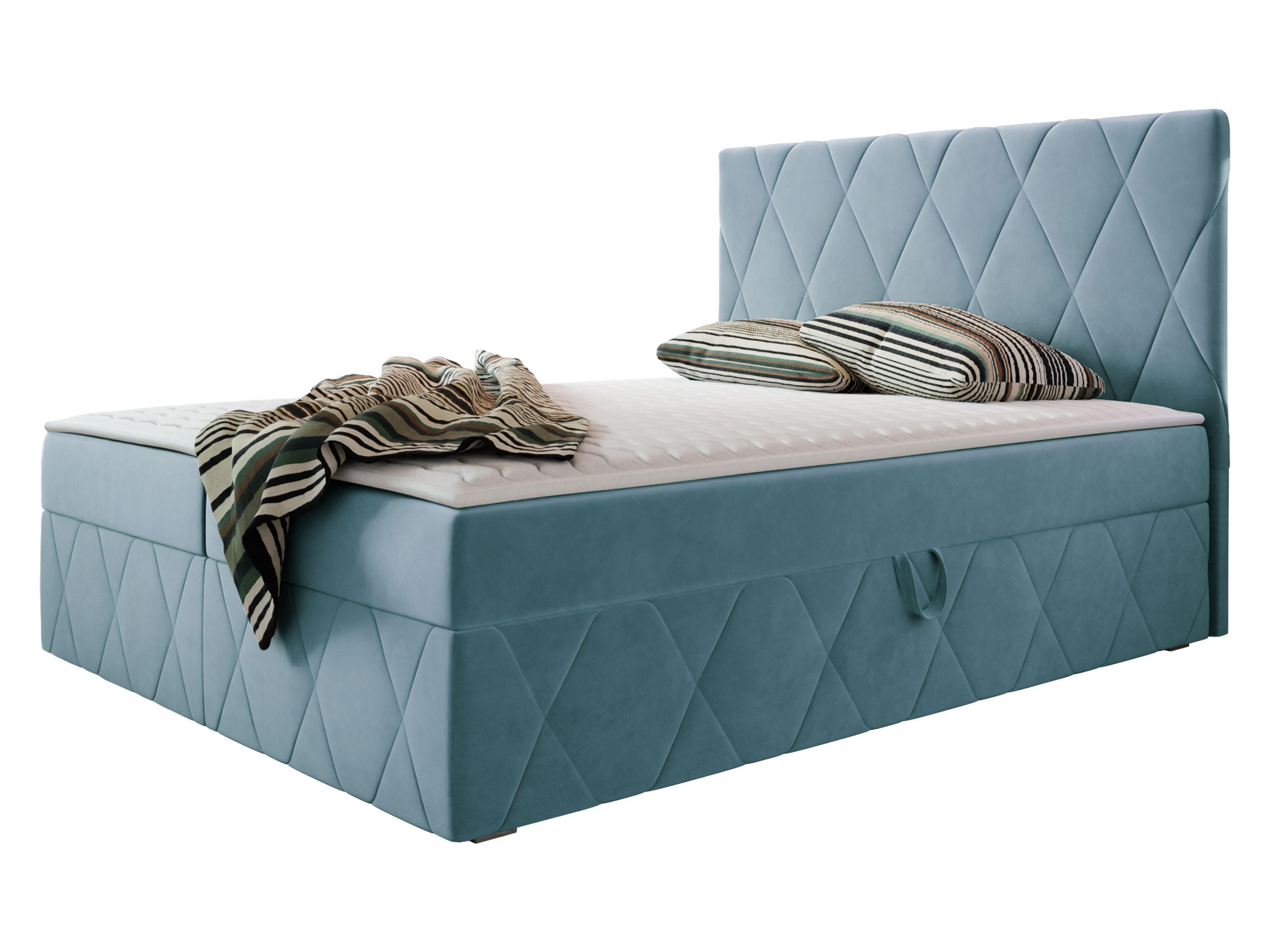 BOXBETT Simoti - Blau, Holzwerkstoff (140/200cm) - MIRJAN24