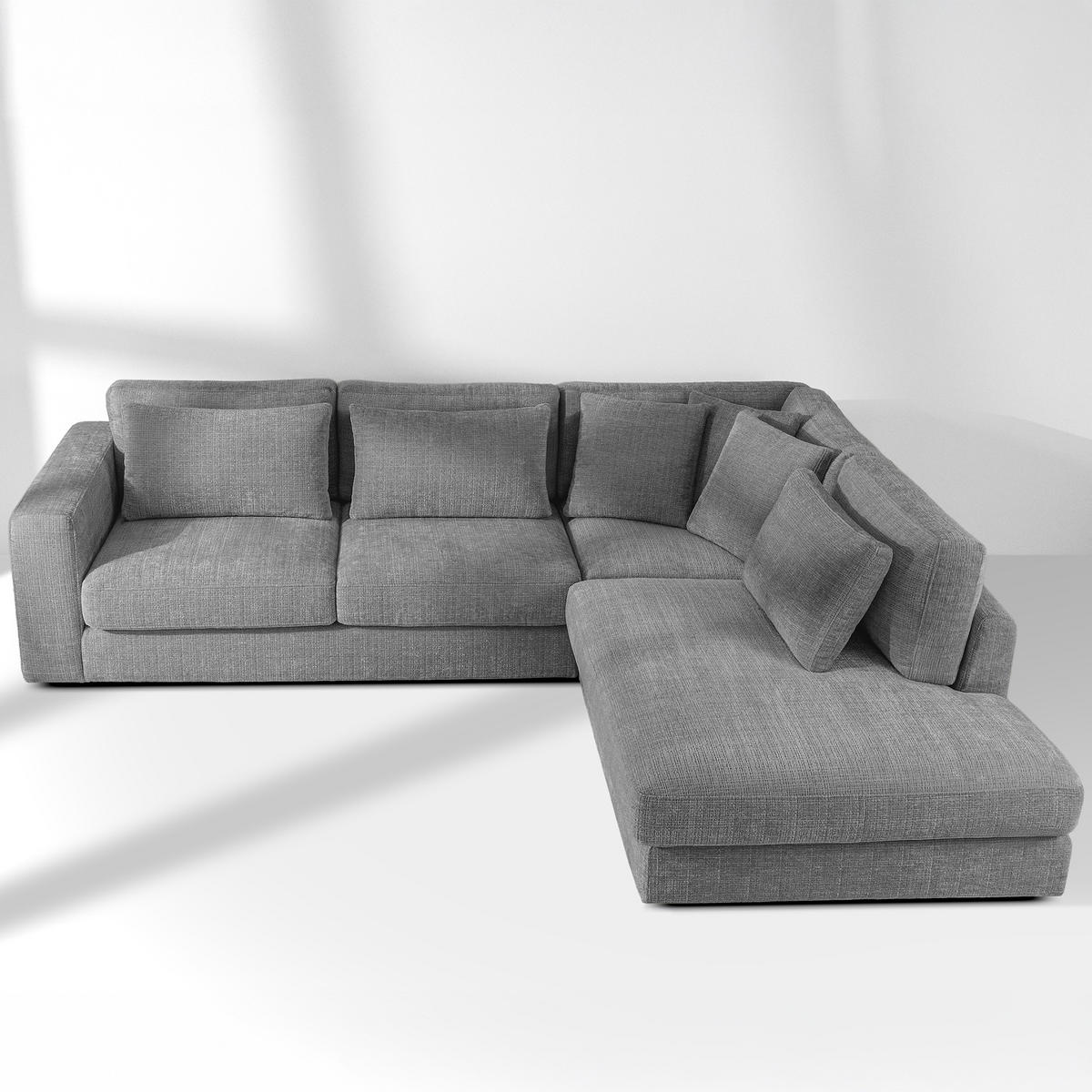 ECKSOFA rechts VERUS - Dunkelgrau, Holz/Holzwerkstoff (297/248cm) - KONSIMO®