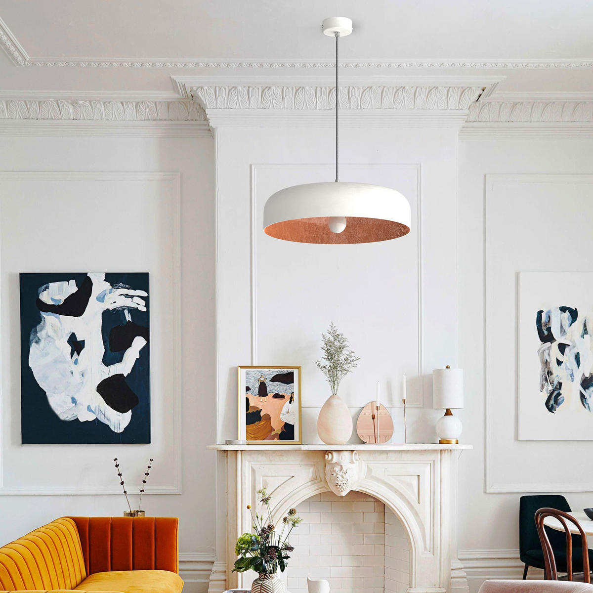 HÄNGELEUCHTE - Kupferfarben, Metall (40/40/12cm) - Lumicom