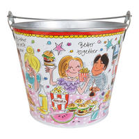 DOSEN Eiskübel Bleib kühl in Bunt - 24 x 21,5cm - Multicolor, Metall (24/21.4cm) - Blond Amsterdam
