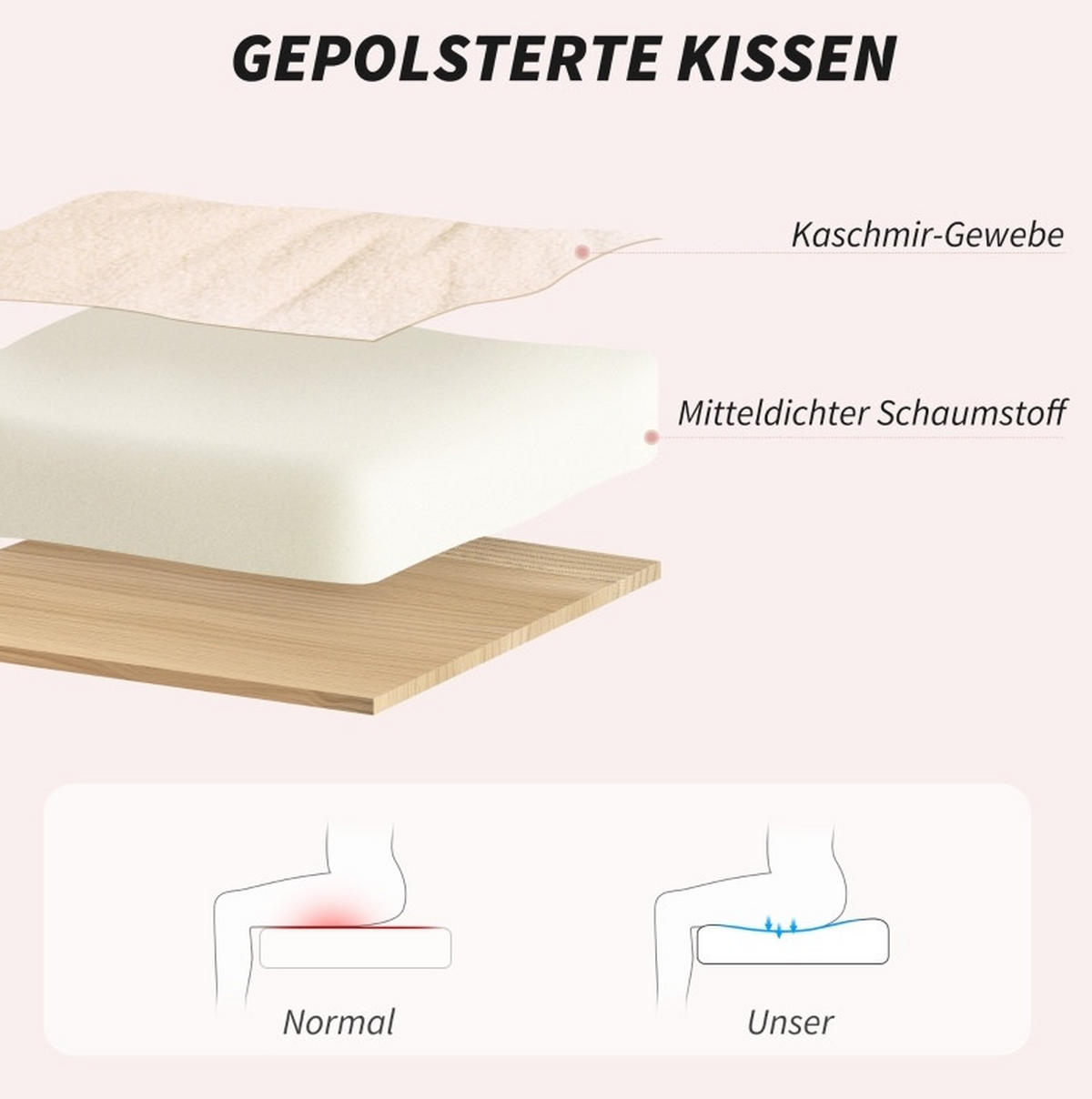 DREHSTUHL 67/58/91-99 cm cremeweiß aus Polyester mit Wippfunktion und Höhenverstellung - Creme, Kunststoff (58/99/67cm) - OKWISH