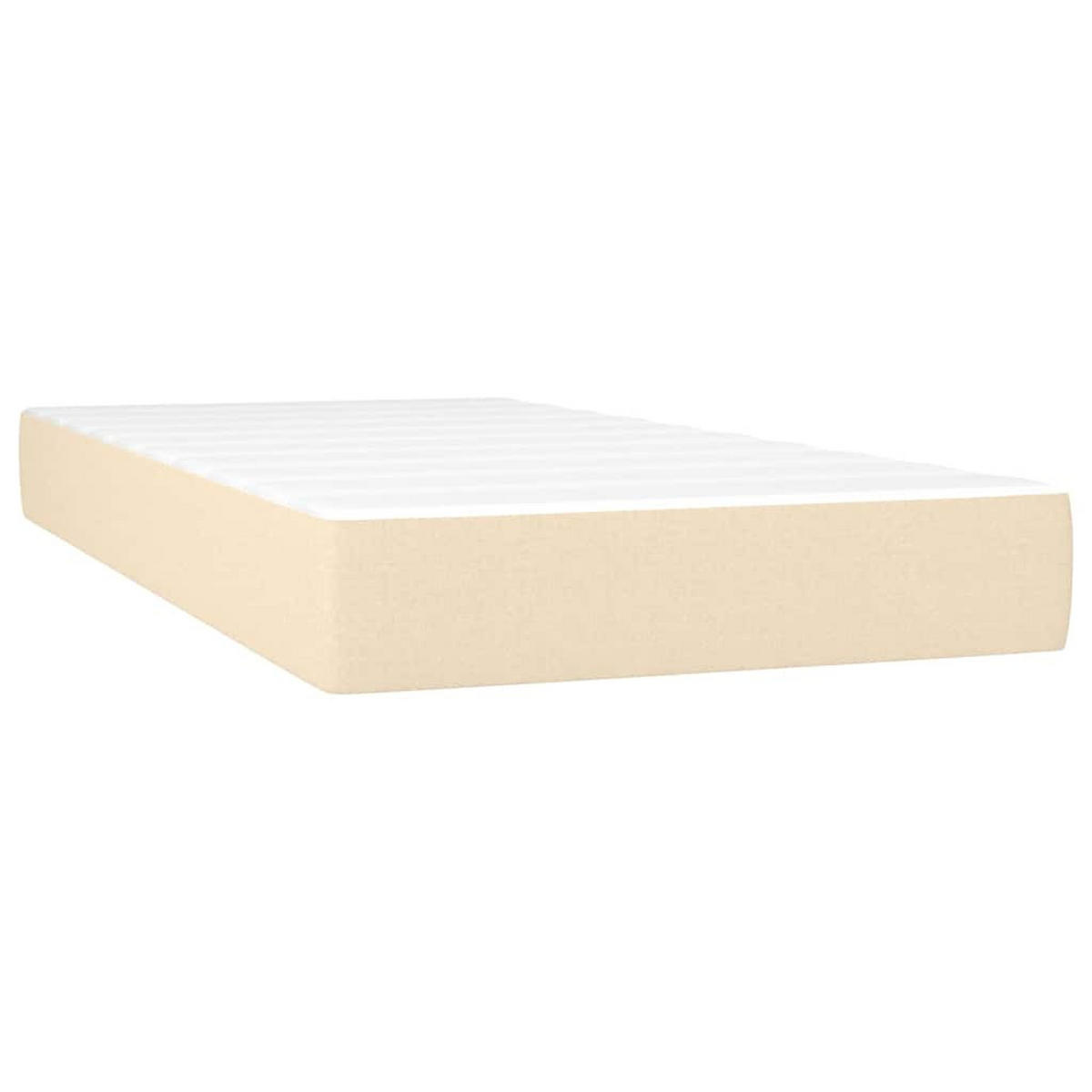 BOXSPRINGBETT 200/200 Cm Creme Gewebe - Creme, Textil (203/203cm) - vidaXL