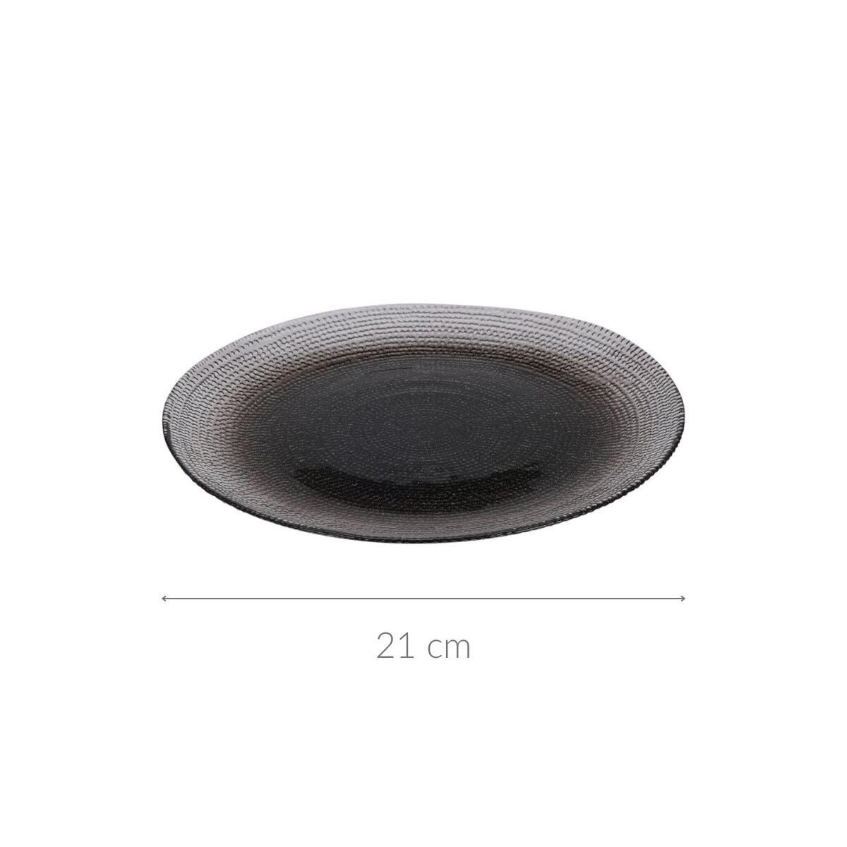 DESSERTTELLER Lakris Ø 21 cm - Anthrazit, Glas (21cm) - Home Styling Collection