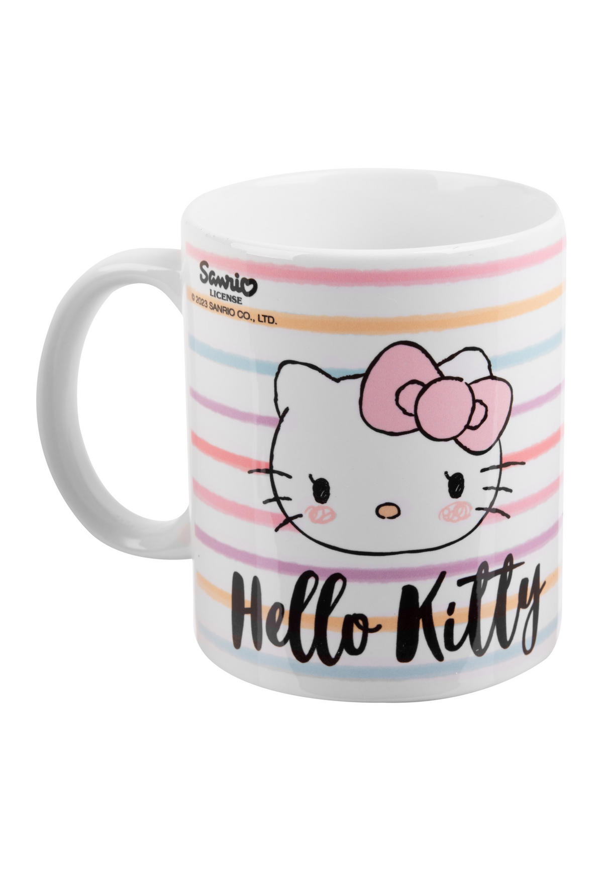 KAFFEEBECHER Hello Kitty Stripes Mehrfarbig 320 ml - Multicolor, Keramik (0.32L) - Hello Kitty