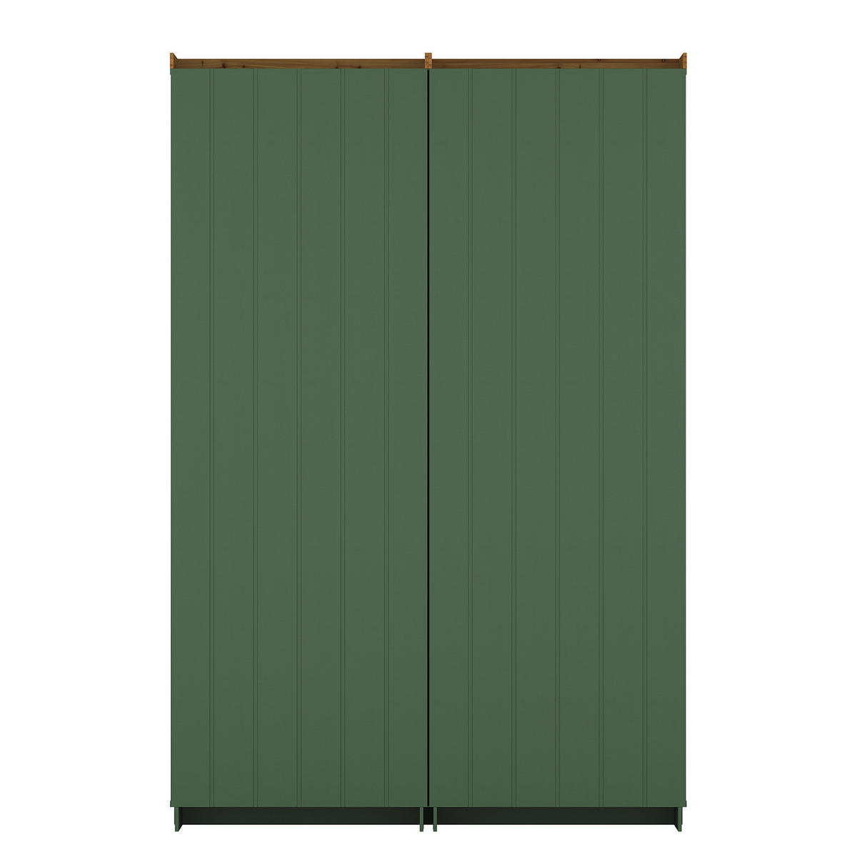 MASSIVE REGALWAND - Massivholz - Kiefer - Waldgrün/Kieferfarben, Holz (148/223/37cm) - home24