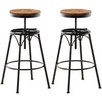 BARHOCKER 2er Set Metall bronze - Bronzefarben, Metall (42/70/42cm) - CLP
