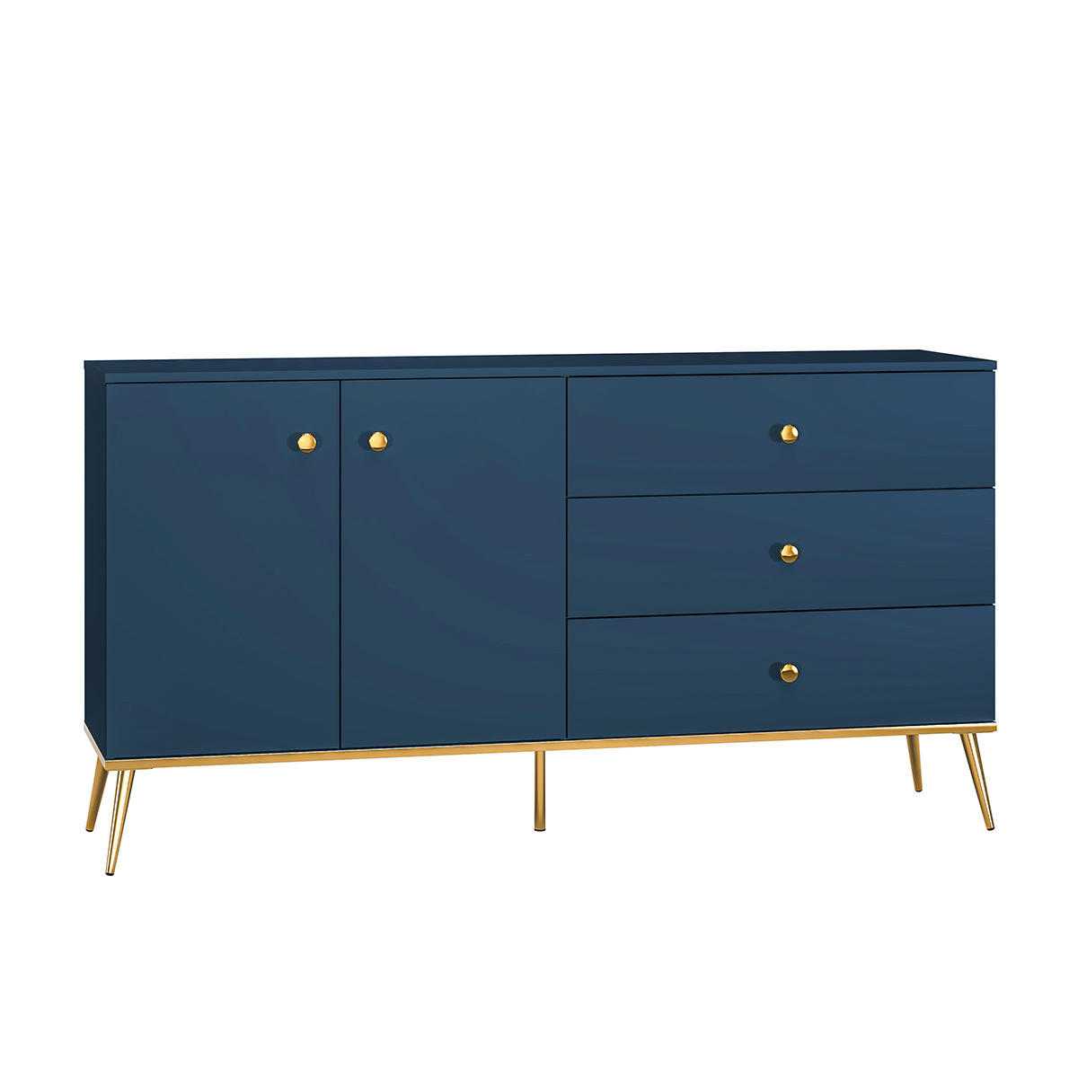 KOMODA Thalia Plavo - plava, drvni materijal (160/85/40cm) - Petits-meubles