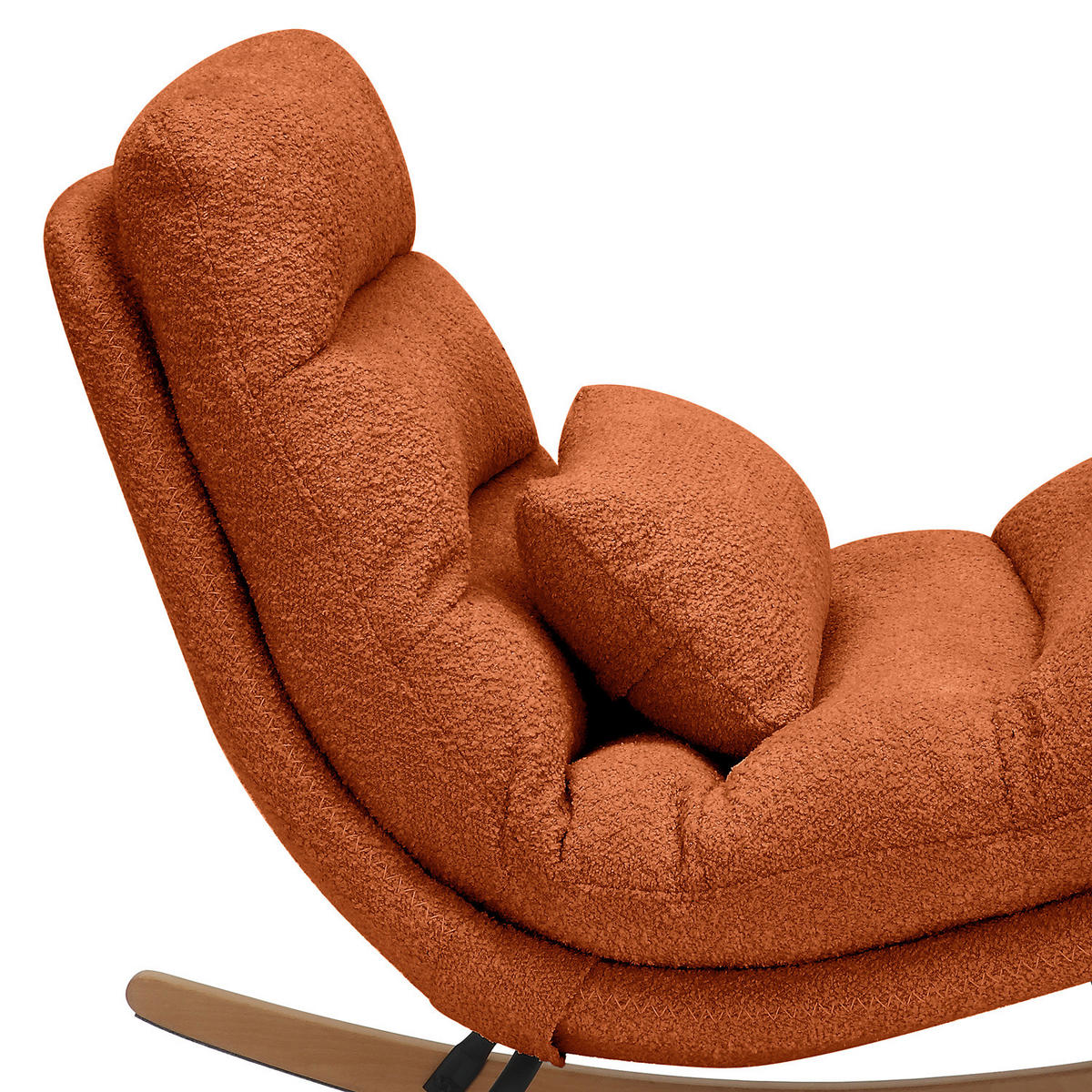 SCHAUKELSESSEL - Metall / Textil - Terracotta, Textil/Metall (82/83/89cm) - home24