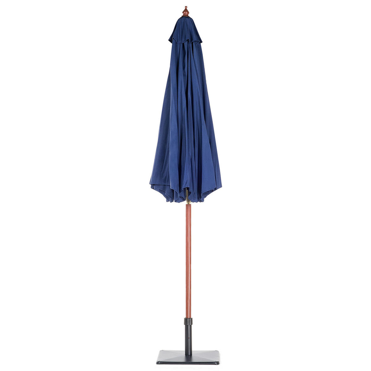 SONNENSCHIRM 270 cm marineblau Toscana - Blau/Dunkelbraun, Textil (270/270cm) - Beliani