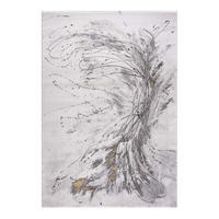 KURZFLOR-TEPPICH Chic 199 Grau/ Golden 80x300 cm - Grau, Textil (80/300cm) - carpet city