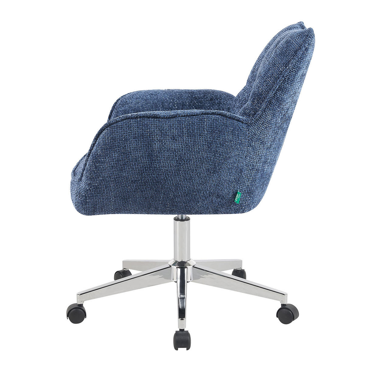 BÜROSTUHL Mika-Tabea - Chromfarben/Blau, Textil/Metall (59/81/66cm) - DUBI Möbel