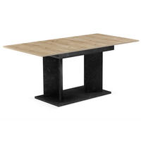 ESSTISCH VIVIAN 120-160/80/76 cm - Anthrazit/Eiche San Remo, Holzwerkstoff (80/120/76cm) - B&D Home