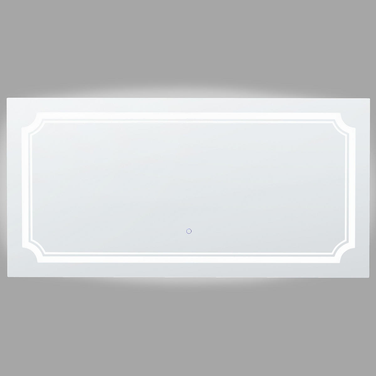 BADSPIEGEL mit LED-Beleuchtung rechteckig 120/60 cm Arromachnes - Silberfarben, Glas (120/60/4cm) - Beliani