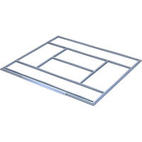 ZUBEHÖR FÜR GARTENHÄUSER rosas - Grau, Metall (99/105/199cm) - Habitat Garten