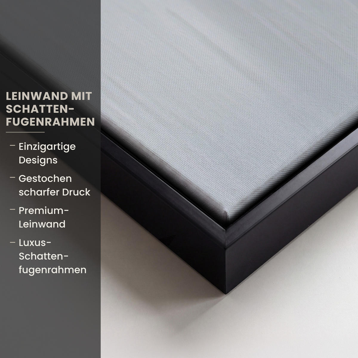 LEINWAND Bilder mit Rahmen - Abstrakt - Malerei - Christentum - Kreuz - 90x140 - Weiß, Textil (90/140cm) - MuchoWow