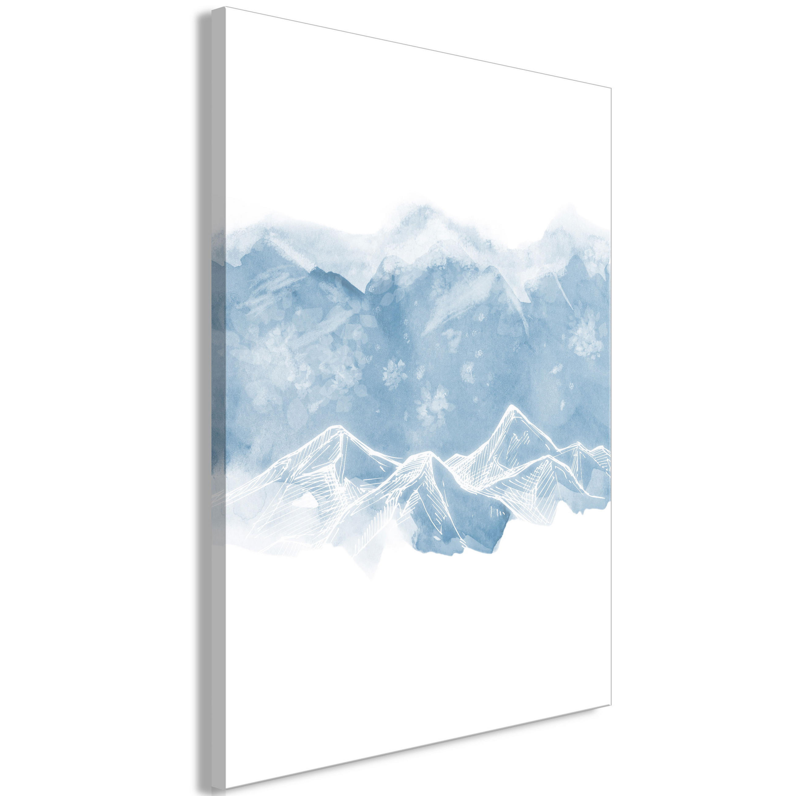 KUNSTDRUCK Weiß 40/60 cm - Blau/Weiß, Textil (40/60cm) - KUNSTLOFT