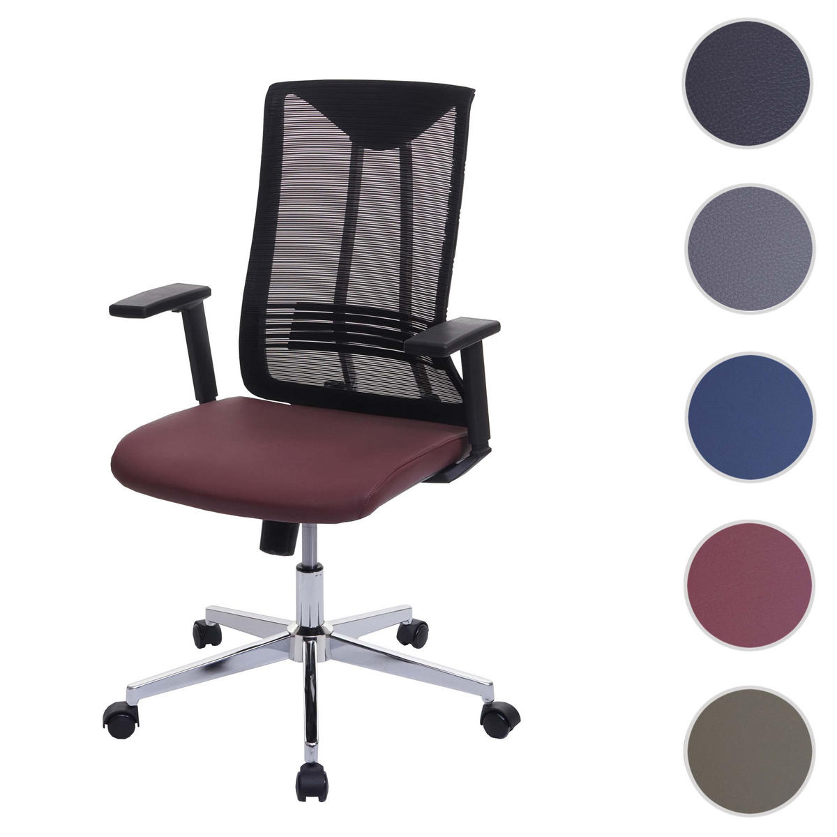 BÜROSTUHL Rot - Rot, Textil (65/110/66cm) - MCW