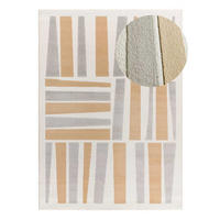 WEBTEPPICH beige und grau Flora 80/150 cm - Beige/Grau, Naturmaterialien/Textil (80/150cm) - Atticgo