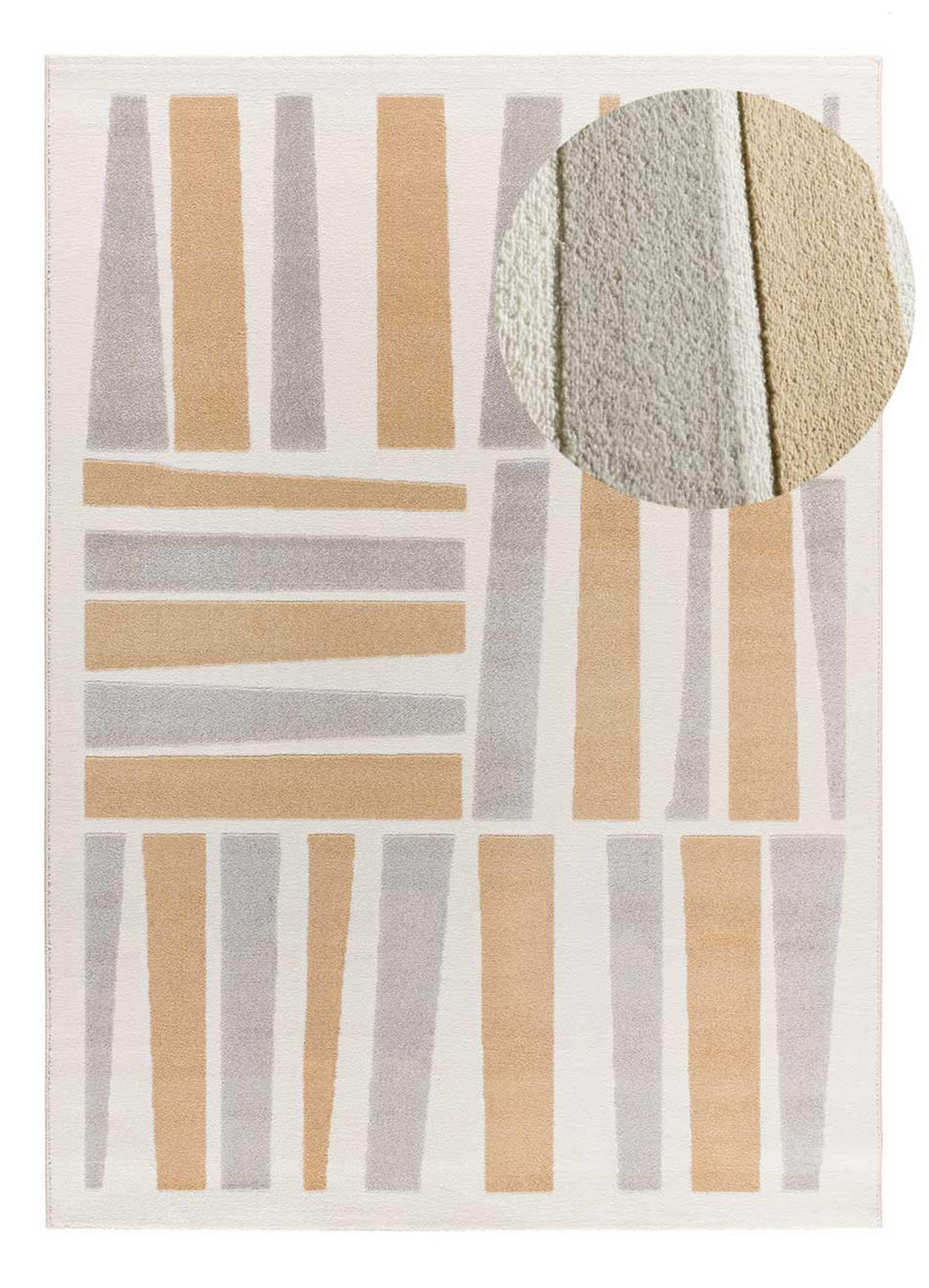 WEBTEPPICH beige und grau Flora 80/150 cm - Beige/Grau, Naturmaterialien/Textil (80/150cm) - Atticgo