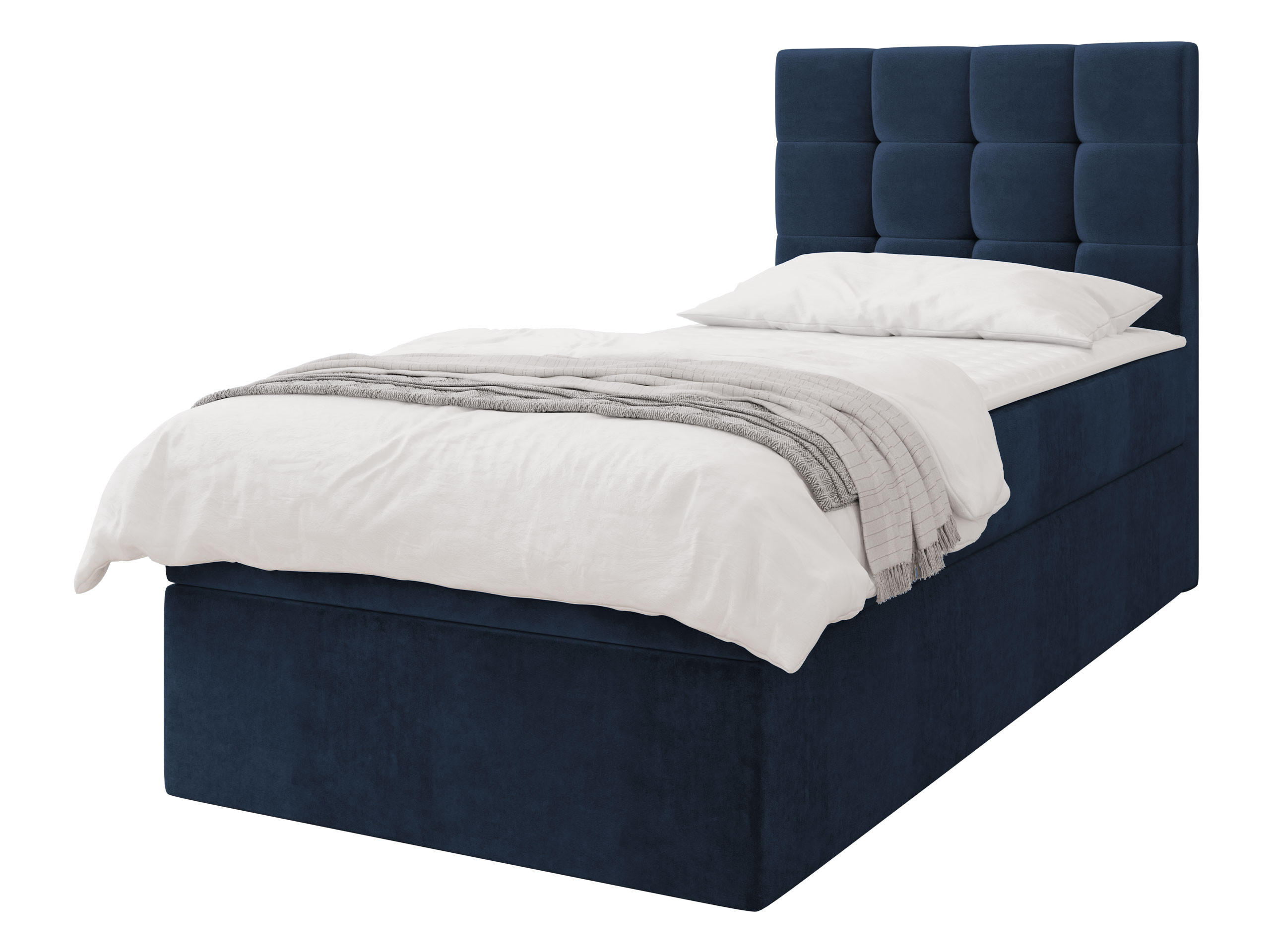 BOXBETT Luanda Single - H3 - Blau/Schwarz, Holz/Kunststoff (90/200cm) - MIRJAN24