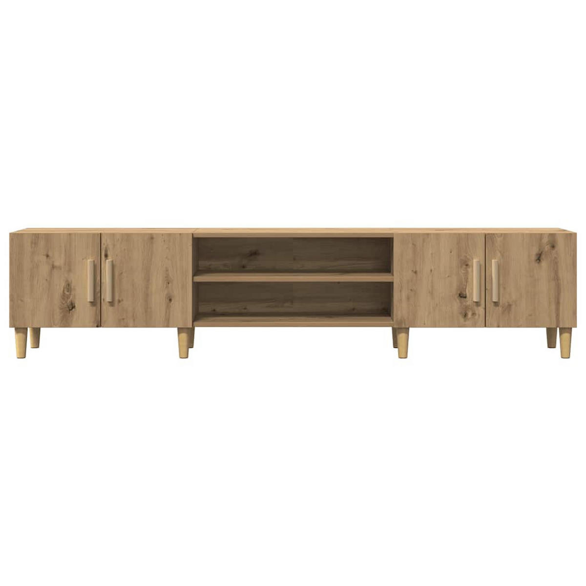 LOWBOARD mit 4 Fächern, 4 Türen 180/31,5/40 cm aus Holzwerkstoff in Artisan-Eiche Dekor - Eiche Artisan, Holz (180/40/31.5cm) - vidaXL