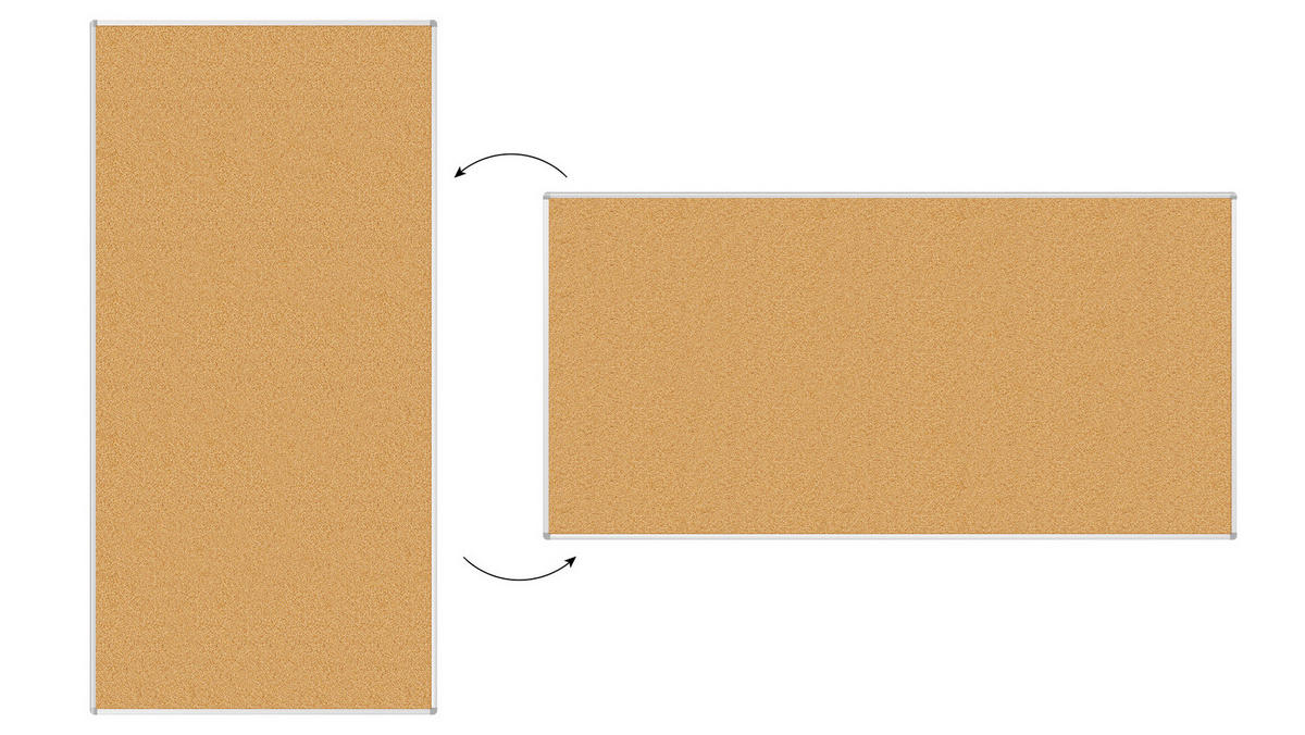 PINNWAND mit Alurahmen 240x120cm - Braun, Metall (240/120/1.6cm) - ALLboards