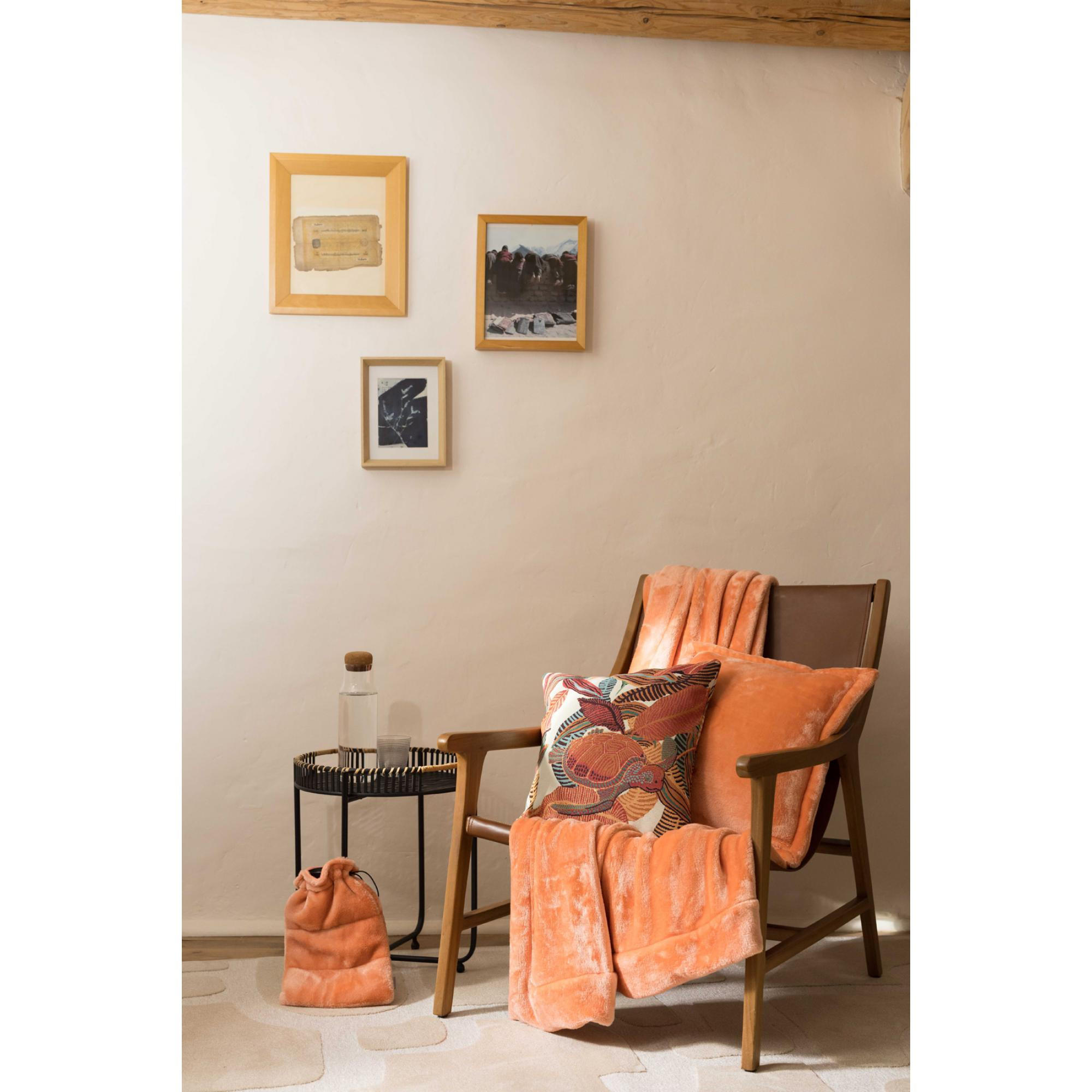 PLAID Tender papaya 150 x 200 cm - Koralle, Textil (150/200cm) - Vivaraise