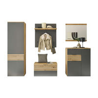 GARDEROBE 5-teilig in 290/200/38 cm - Grau, Holz (290/200/38cm) - moebel dich auf