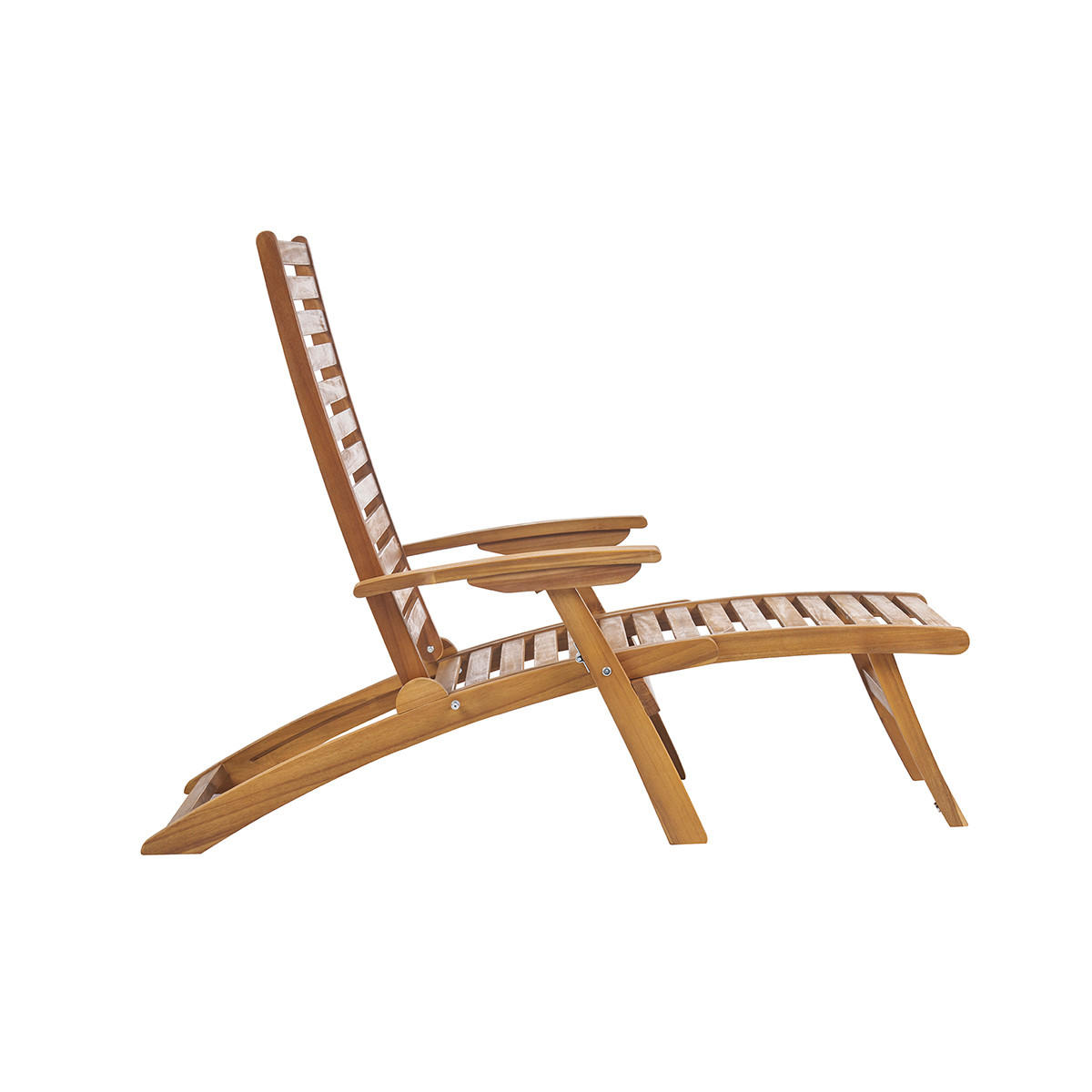 SONNENLIEGE 3 Positionen verstellbar Massivholz RIO - Naturfarben, Holz (62/107/145cm) - Miliboo