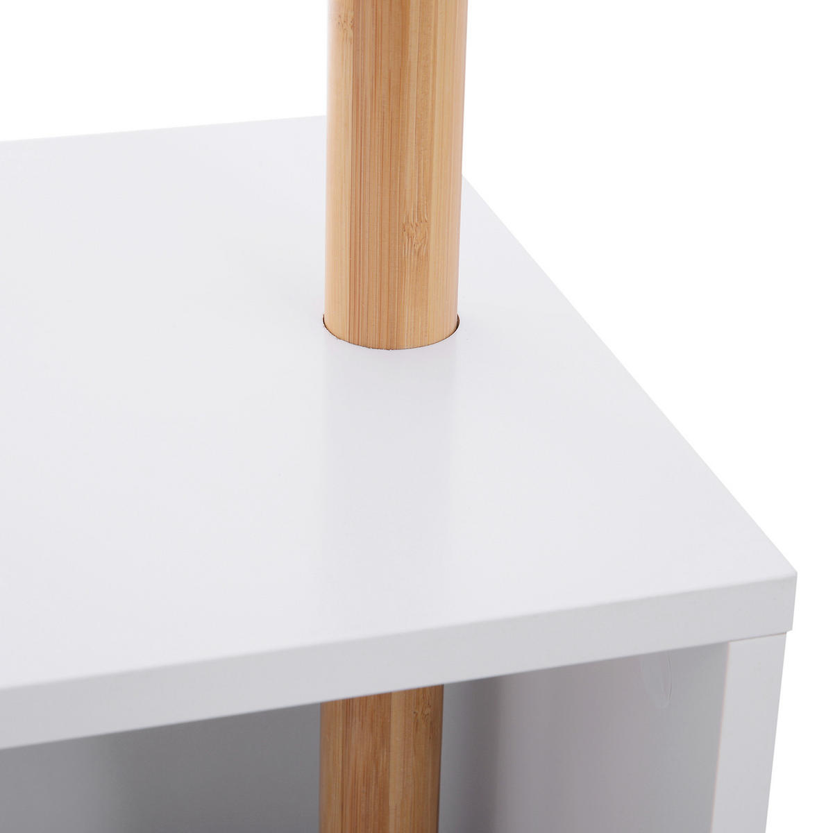 GARDEROBENSTÄNDER Weiß 40/30/180 cm - Weiß, Fell (30/180/40cm) - PANGIVO