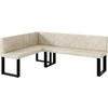 ECKBANK ERIC_U - Creme, Textil (142/196cm) - Meblini