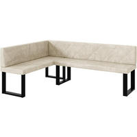 ECKBANK ERIC_U - Creme, Textil (142/196cm) - Meblini