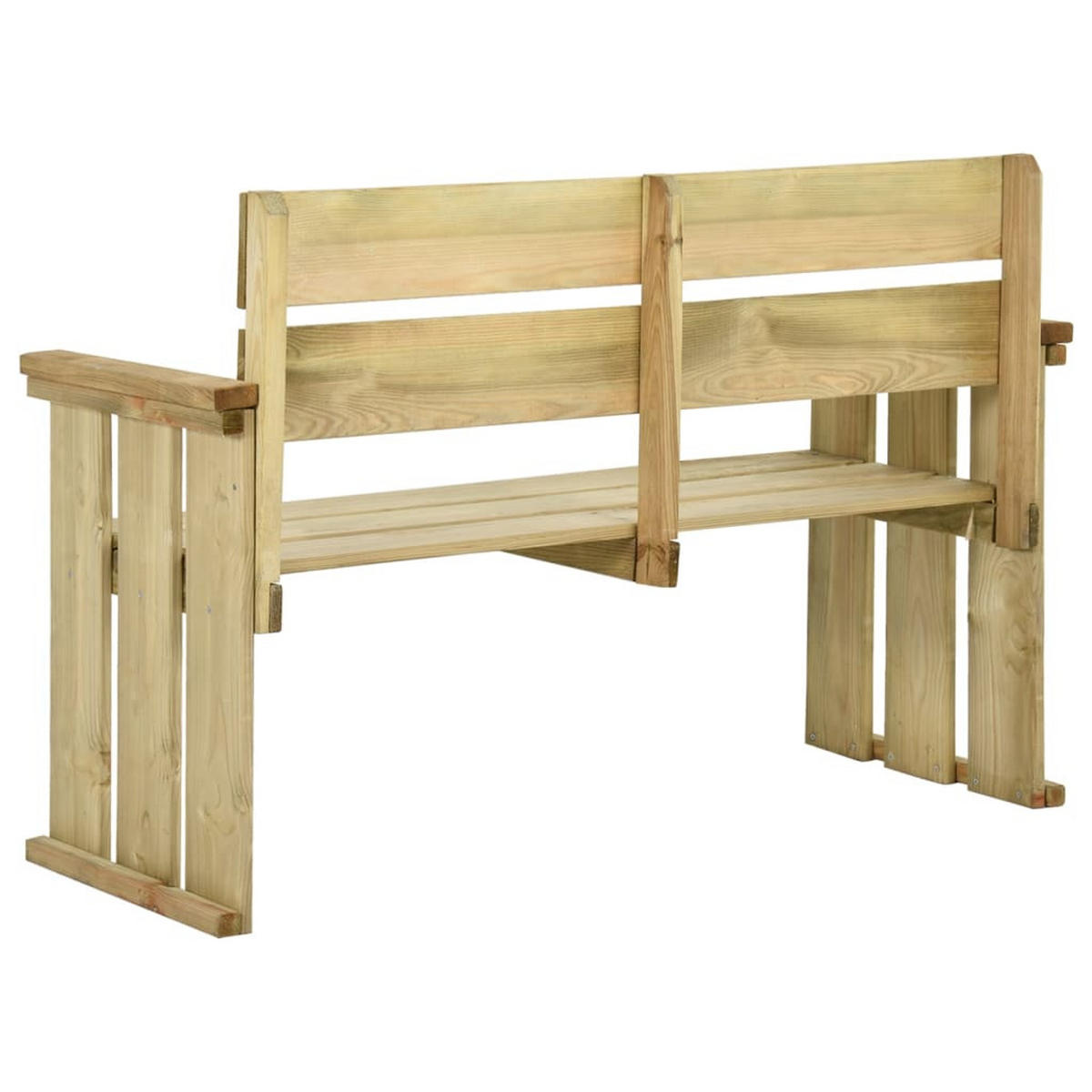 GARTENBANK 121 cm Kiefernholz Imprägniert - Braun, Holz (53/85/46cm) - furnicato