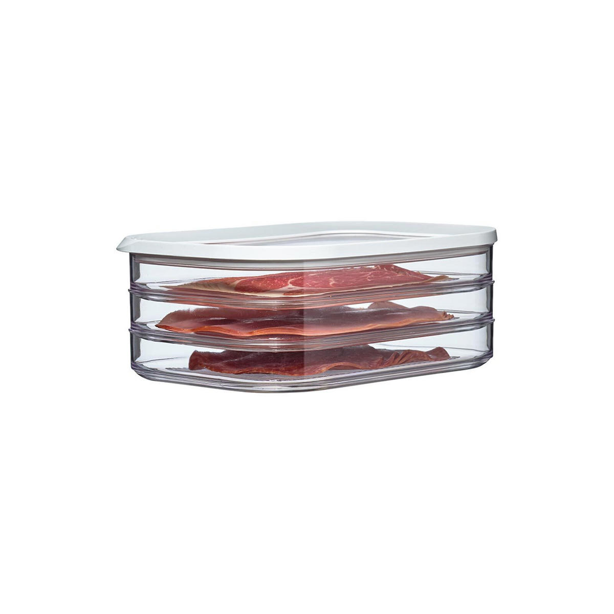 AUFSCHNITTDOSEN Modula transparent 5er Set - Transparent, Kunststoff (1/1/1cm) - Mepal