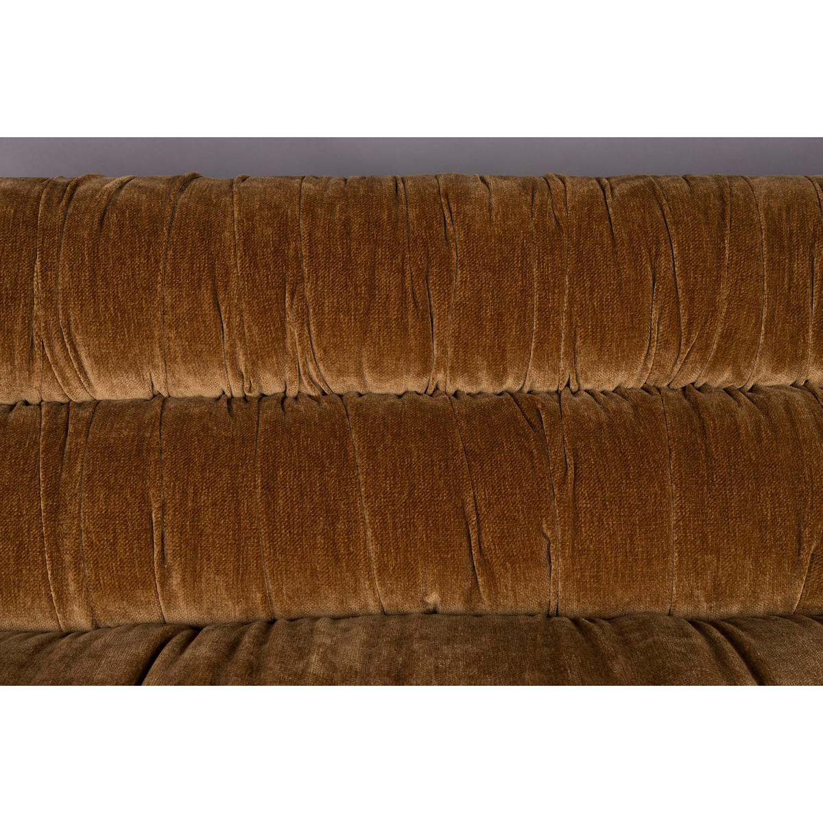 SOFA 3-SITZER Douglas Samt Cognac/ Braun - Braun, Kunststoff (214/78/102.5cm) - Dutchbone