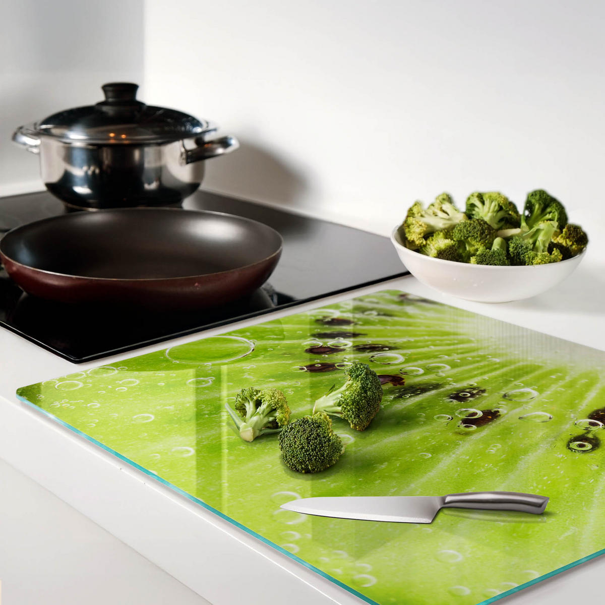 GLASPLATTE 60x52 cm Kiwi - Grün, Glas (60/0.4/52cm) - TULUP