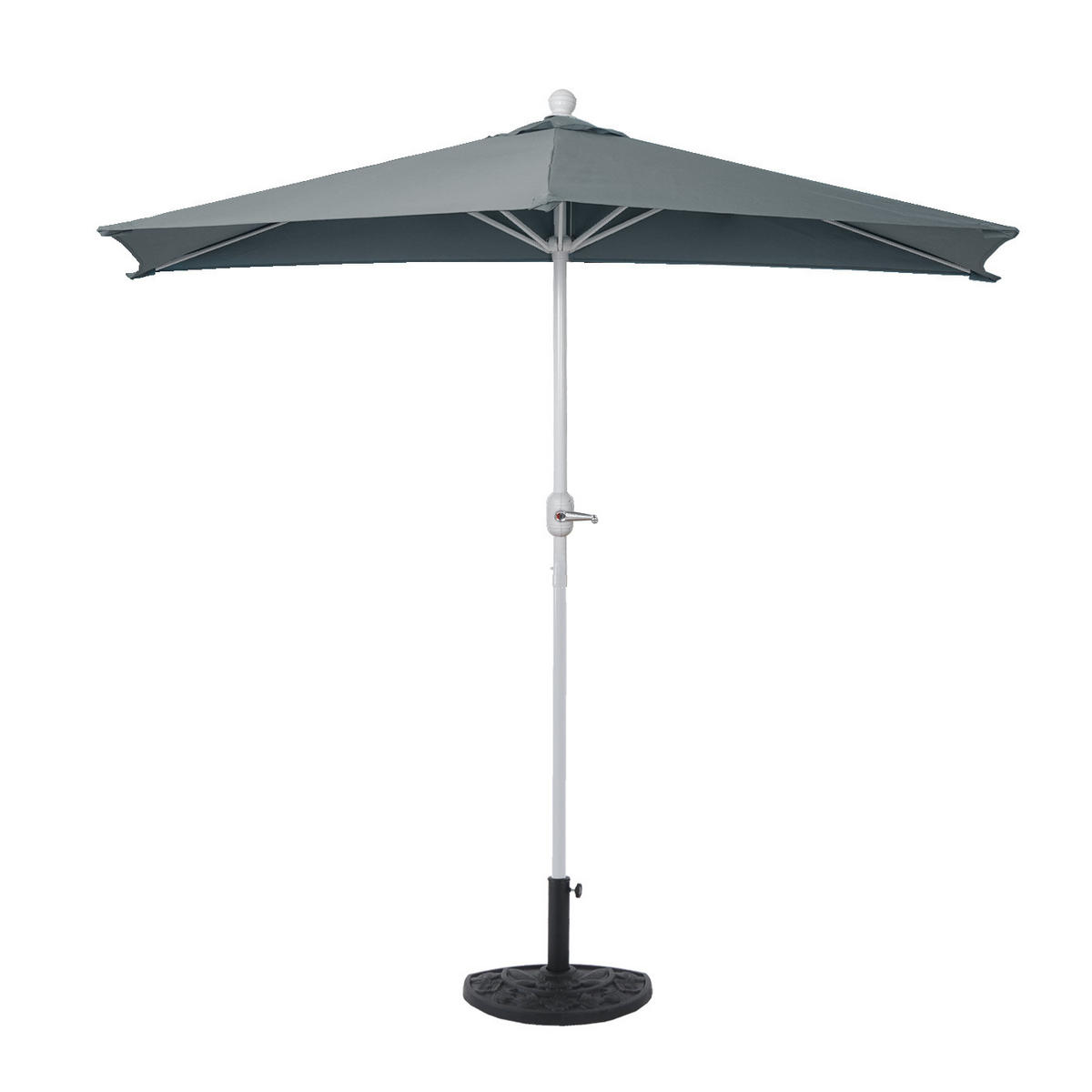 SONNENSCHIRM HALBRUND UV 50+ Anthrazit - Anthrazit, Textil (285/145cm) - MCW