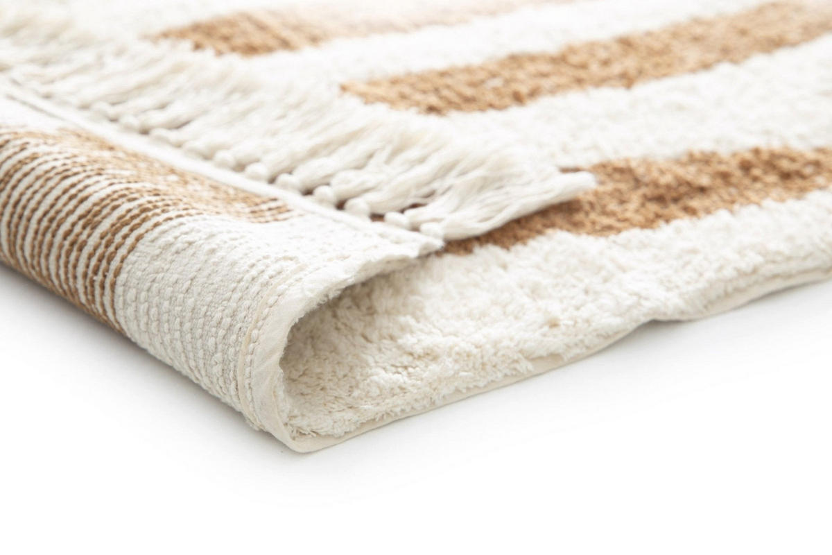 TEPPICH Design hochwertige Baumwolle bruin - Braun, Naturmaterialien (200/290cm) - AFK Living