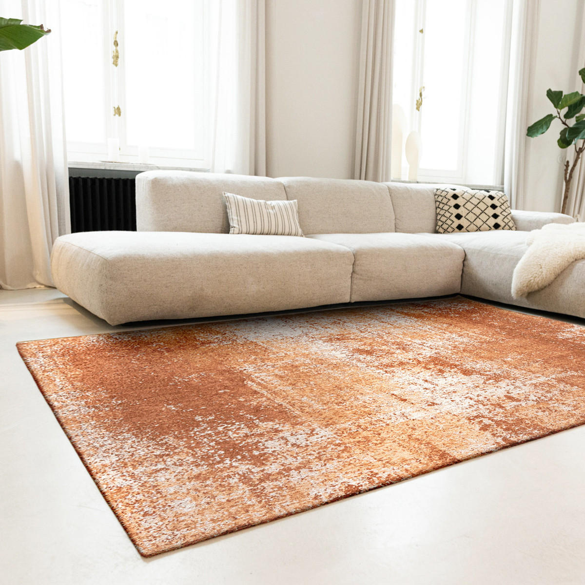 TEPPICH Mars Virgin Land 240/340 cm - Orange, Textil (240/340cm) - Louis De Poortere