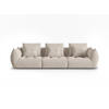 SOFA modular Bloom aus strukturiertem Stoff dunkelbeige 4 Sitzplätze - Mokka, Textil (106/95/332cm) - Micadoni