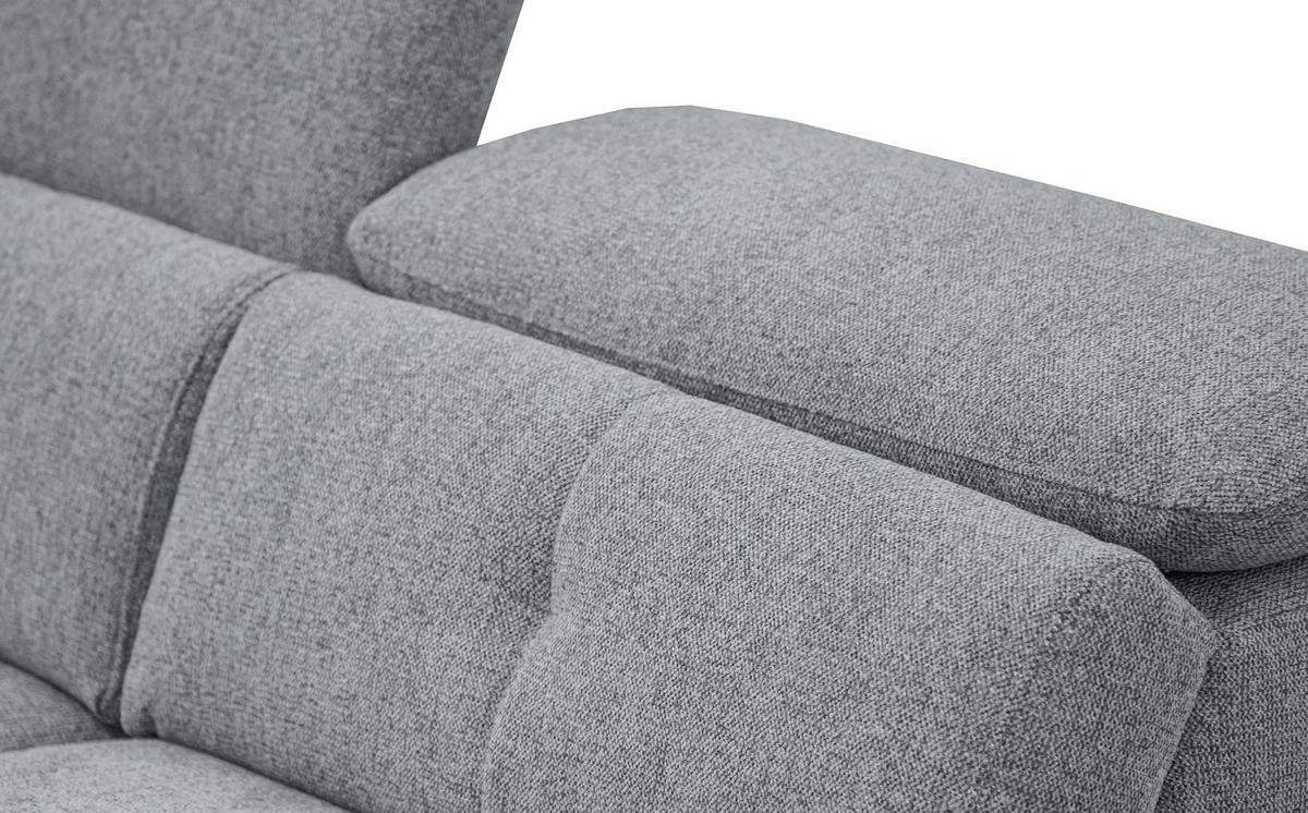 SOFA AVENA 3-Sitzer mit 2 Relaxfunktionen, grau - Grau, Holzwerkstoff/Textil (204/80/108cm) - Courtois Laville