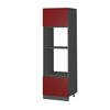 MIKROWELLENSCHRANK R-Line Rot 60 cm J-Shape - Anthrazit/Rot, Holzwerkstoff (60/206.8/57.2cm) - Vicco