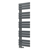 HEIZKÖRPER 132/40 cm Anthrazit Warmwasser aus Stahl 598 W mit Mittelanschluss G1/2" - Anthrazit, Metall (40/132/5.9cm) - S'AFIELINA