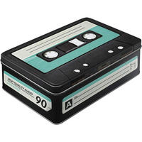 VORRATSDOSE flach etro Wave Retro Cassette - Multicolor, Metall (23/7/16cm) - Nostalgic-Art