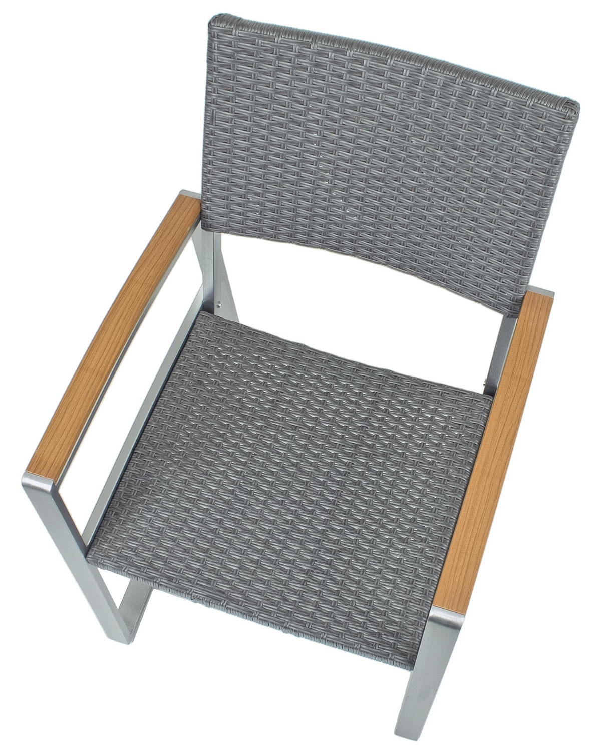 GARTEN-SITZGRUPPE Andy 5-teilig Kunststoffgeflecht - Hellbraun, Kunststoff - DELUKE