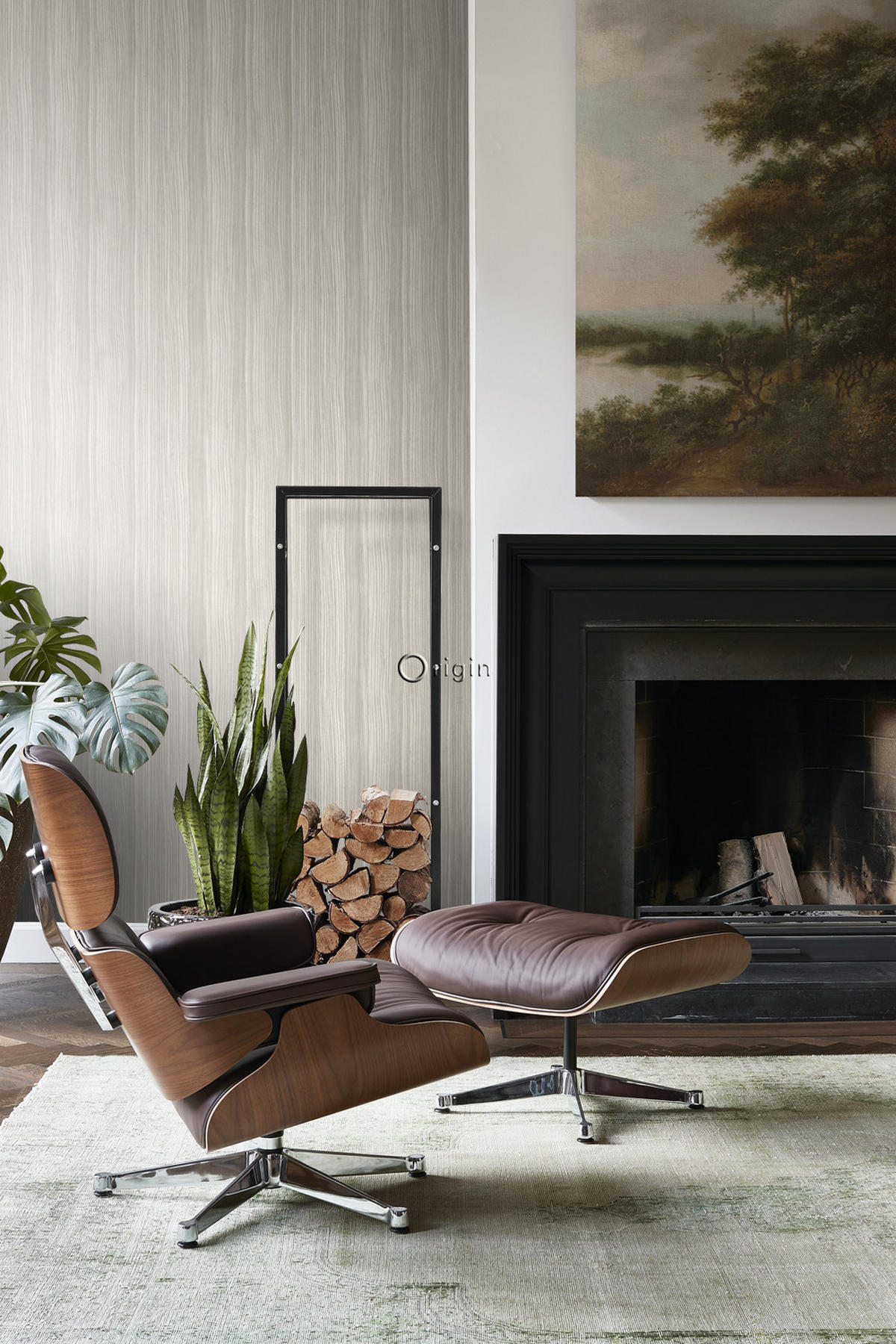 TAPETE Streifenmuster 53 cm x 10.05 m - Braun, Papier (53/1000cm) - Origin Wallcoverings