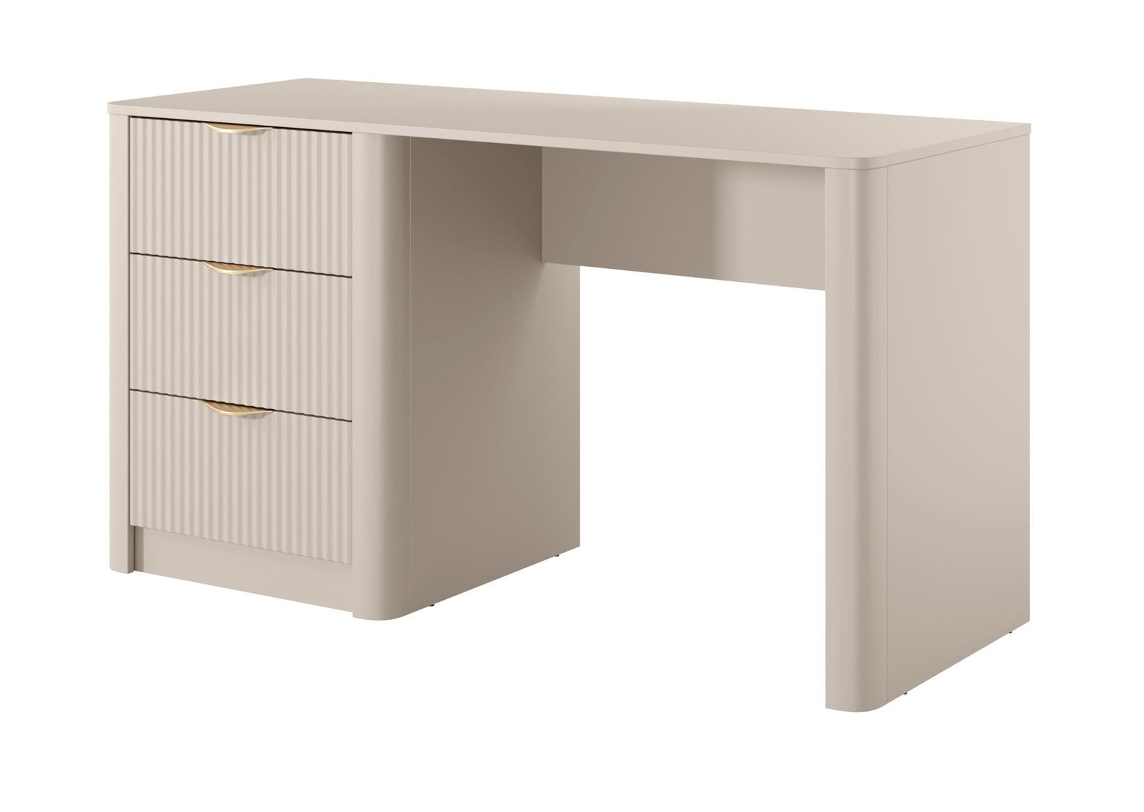 SCHREIBTISCH 140 cm Brando mit 3 Schubladen, Beige - Beige, Holz (55/140/76cm) - Emporius