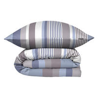 BETTWÄSCHESET Hoops - Baumwollsatin - 2-teilig - 135 x 200 cm - Blau - Blau, Textil (135/200cm) - SCHIESSER