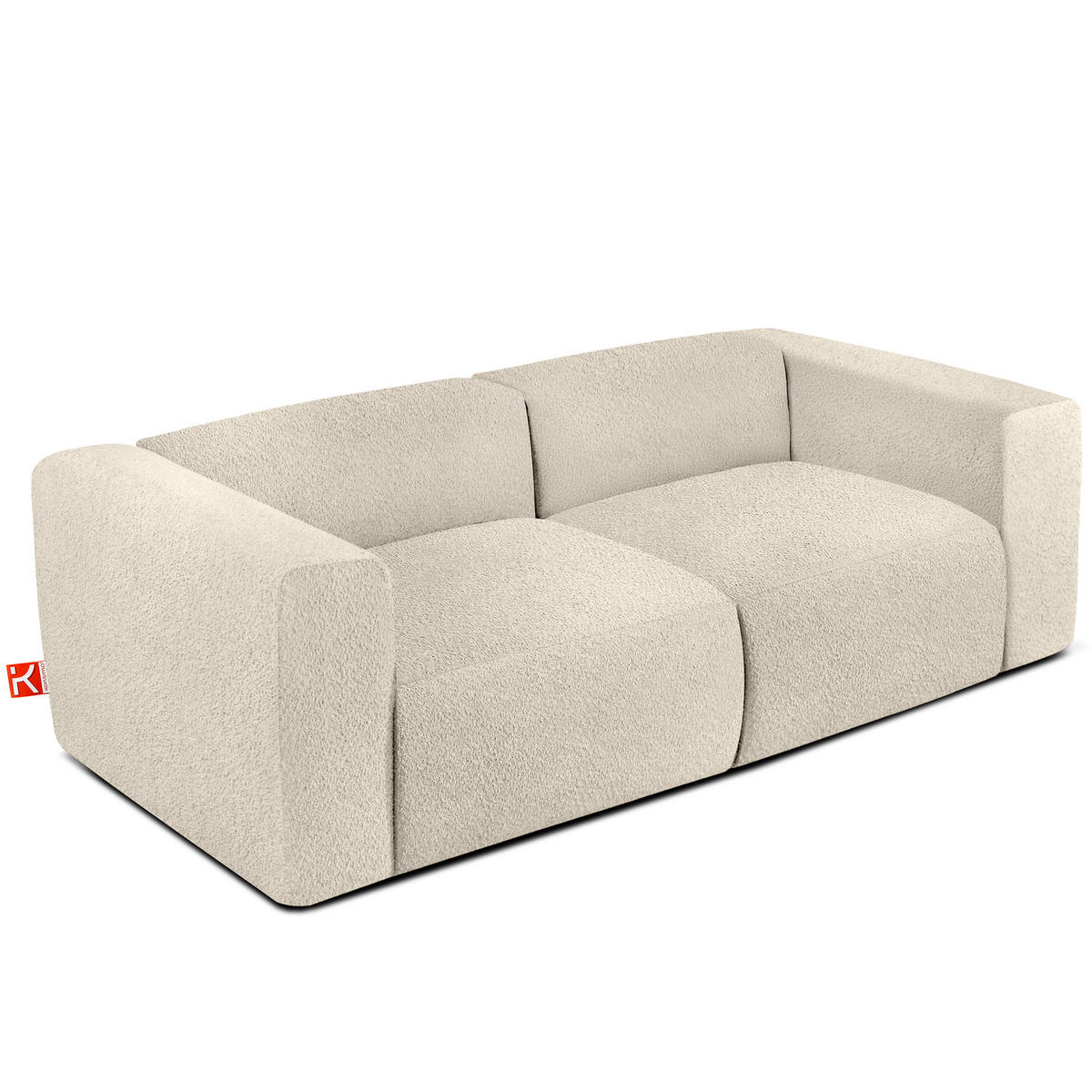 2-SITZER SOFA BUFFO, Hellbeige - Beige, Holz/Holzwerkstoff (210/73/96cm) - KONSIMO®