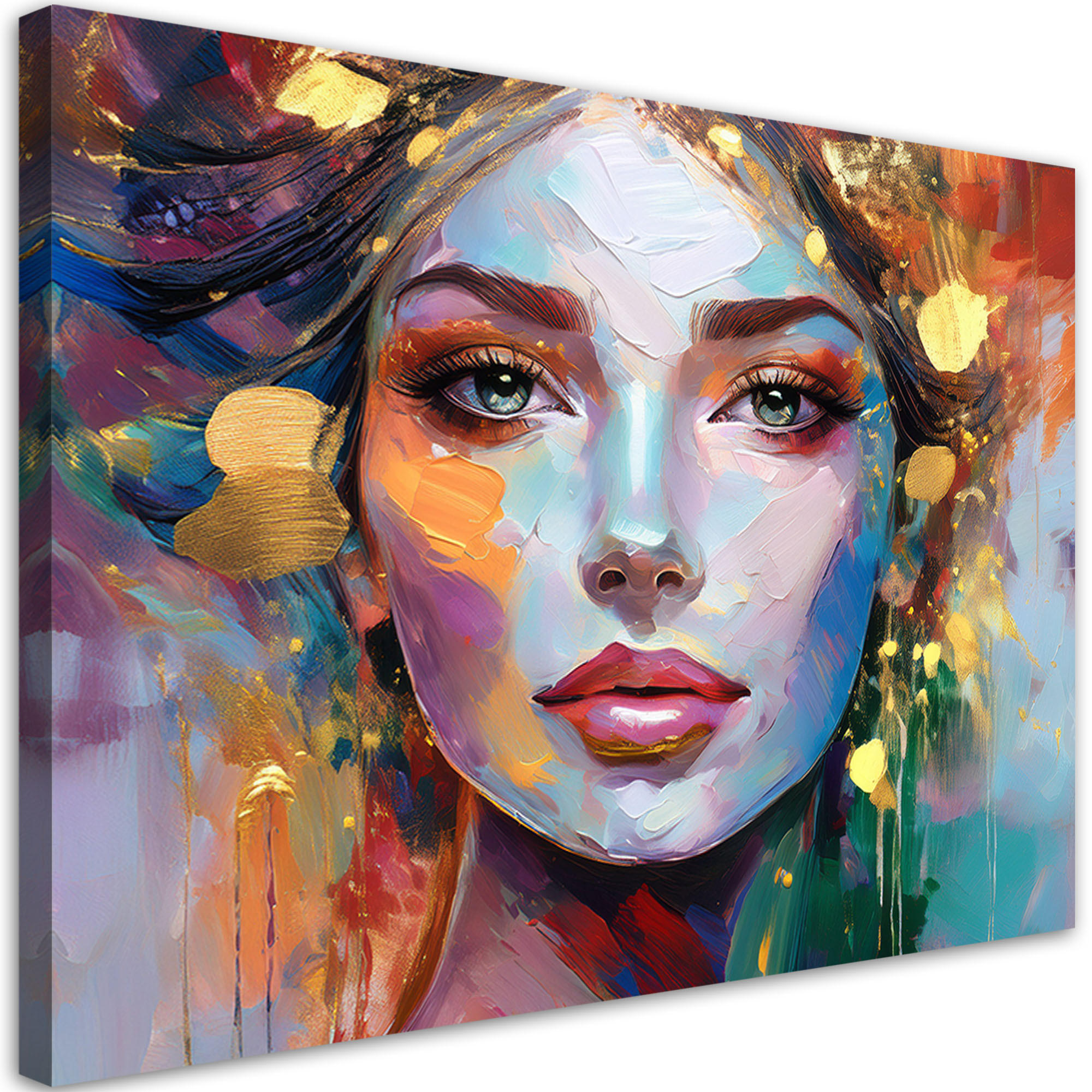 Feeby Leinwandbild Mehrfarbig 90x60 cm